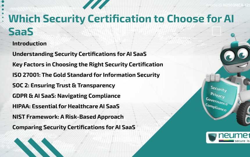 Which Security Certification to Choose for AI SaaS