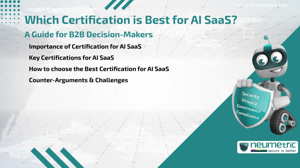 Which Certification is Best for AI SaaS? A Guide for B2B Decision-Makers