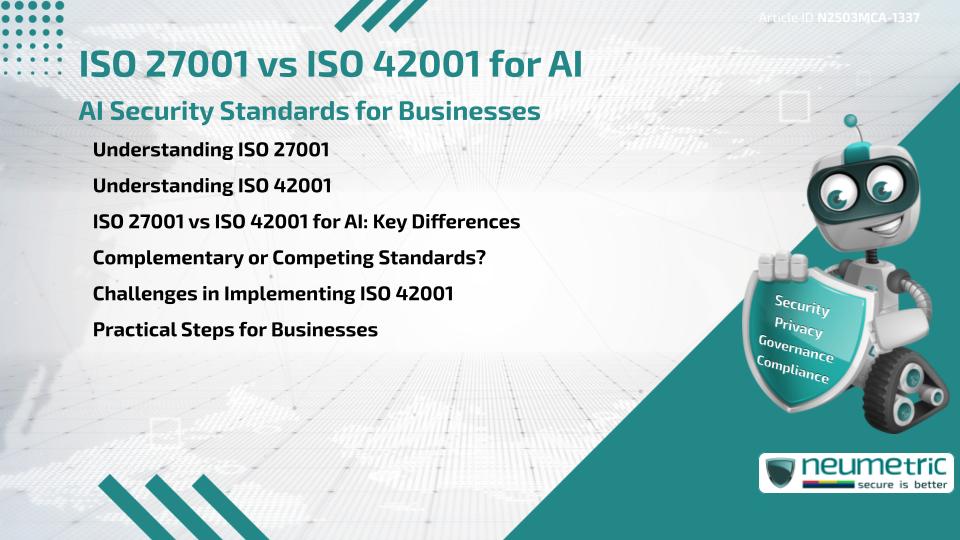 ISO 27001 vs ISO 42001 for AI: AI Security Standards for Businesses