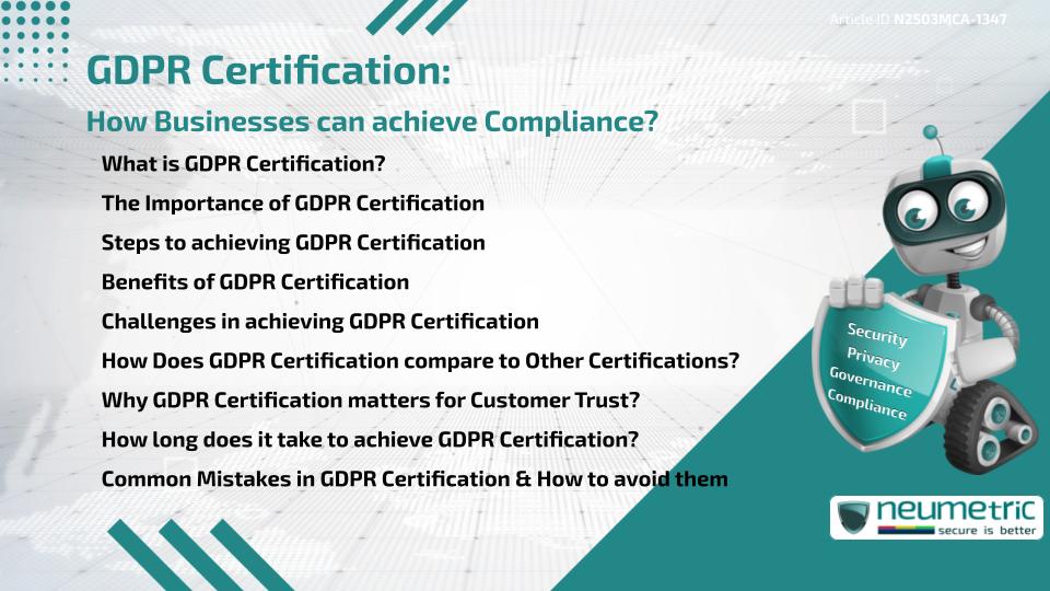 GDPR Certification: How Businesses can achieve Compliance?