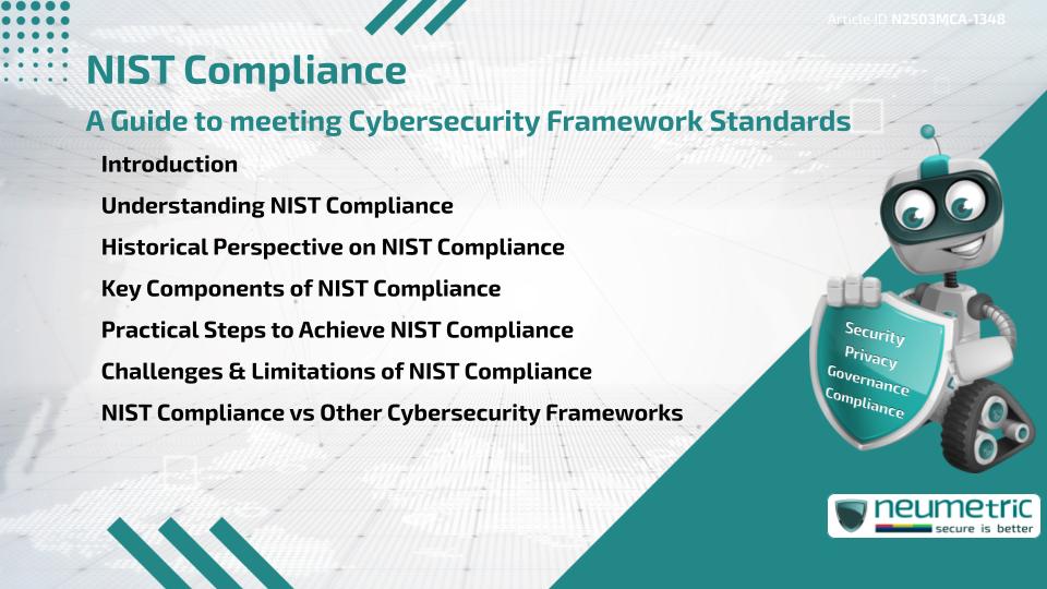 NIST Compliance: A Guide to meeting Cybersecurity Framework Standards