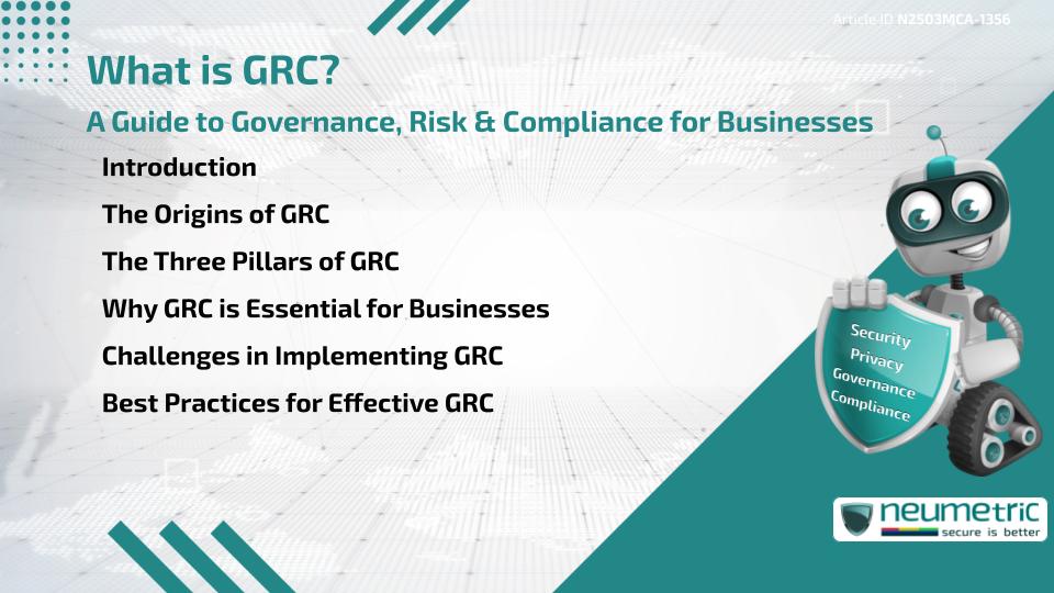 What is GRC? A Guide to Governance, Risk & Compliance for Businesses