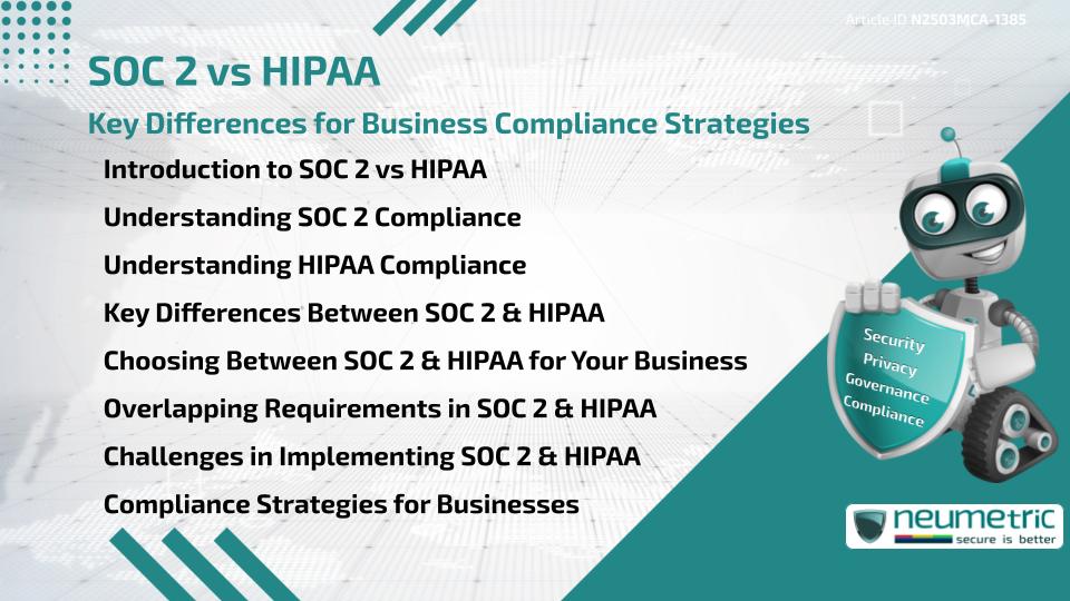 SOC 2 vs HIPAA: Key Differences for Business Compliance Strategies