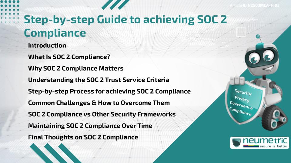 Step-by-step Guide to achieving SOC 2 Compliance