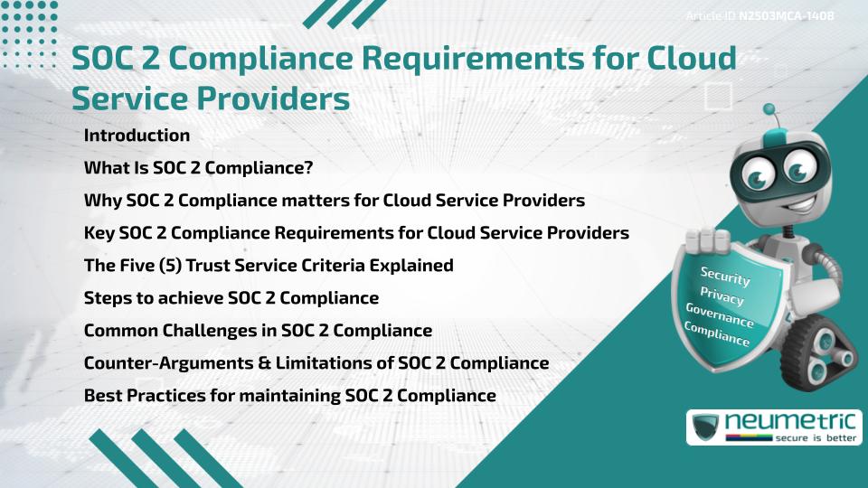 SOC 2 Compliance Requirements for Cloud Service Providers