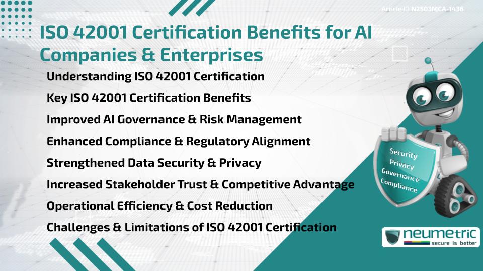 ISO 42001 Certification Benefits for AI Companies & Enterprises