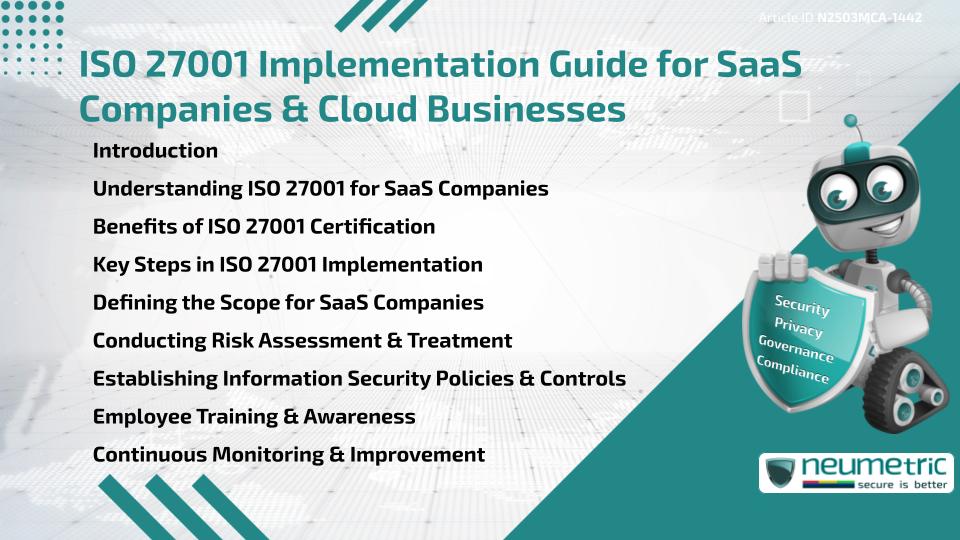 ISO 27001 Implementation Guide for SaaS Companies & Cloud Businesses