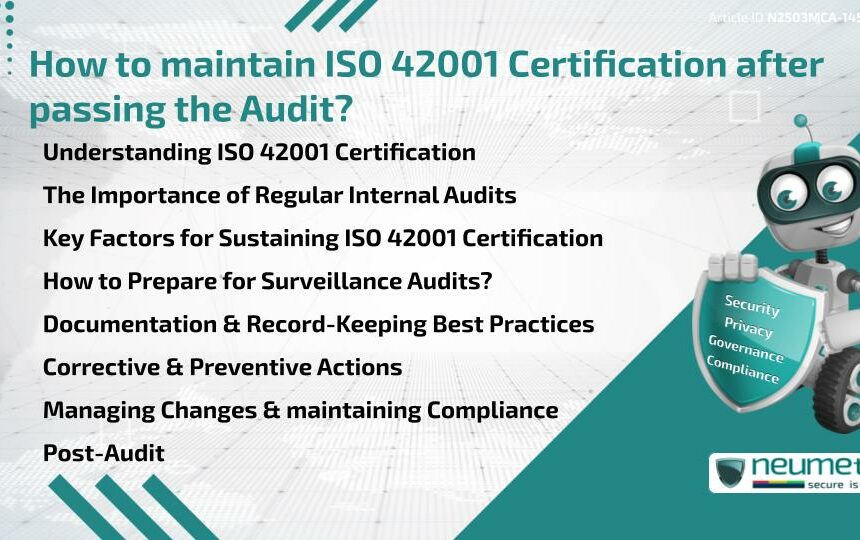 How to maintain ISO 42001 Certification after passing the Audit?