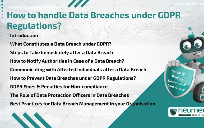 How to handle Data Breaches under GDPR Regulations?