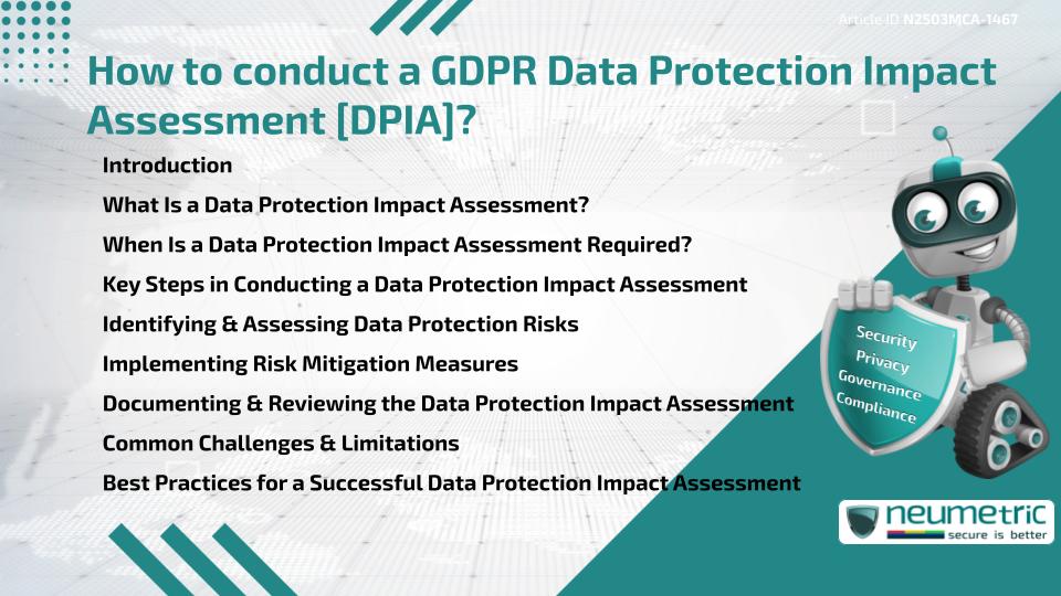 How to conduct a GDPR Data Protection Impact Assessment [DPIA]?