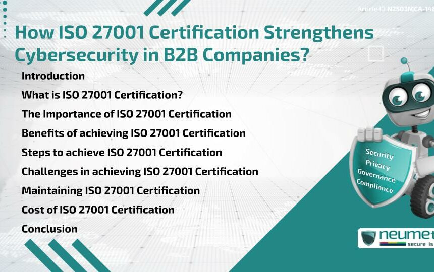 How ISO 27001 Certification strengthens Cybersecurity in B2B Companies?