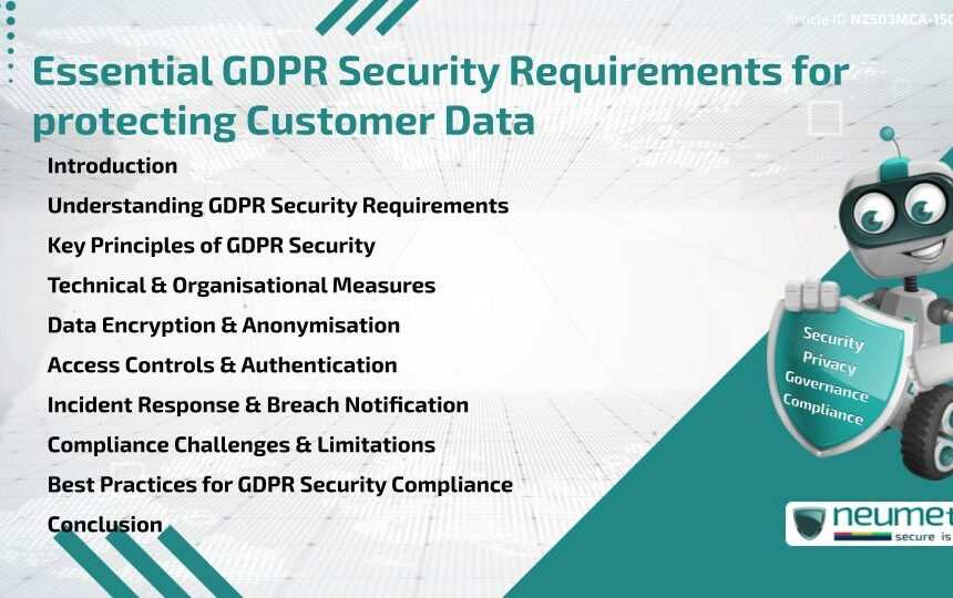 Essential GDPR Security Requirements for protecting Customer Data