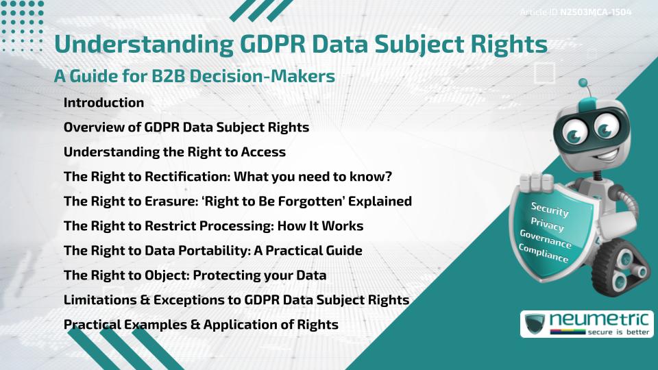 Understanding GDPR Data Subject Rights: A Guide for B2B Decision-Makers