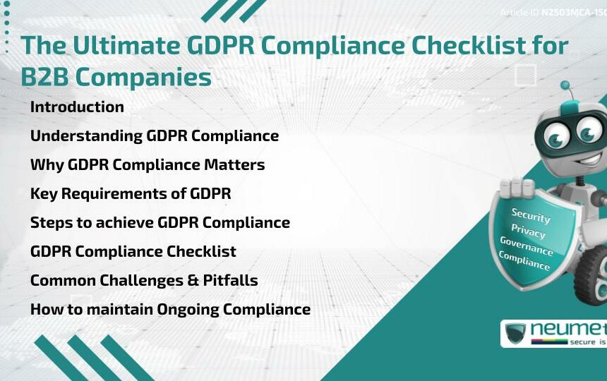 The Ultimate GDPR Compliance Checklist for B2B Companies