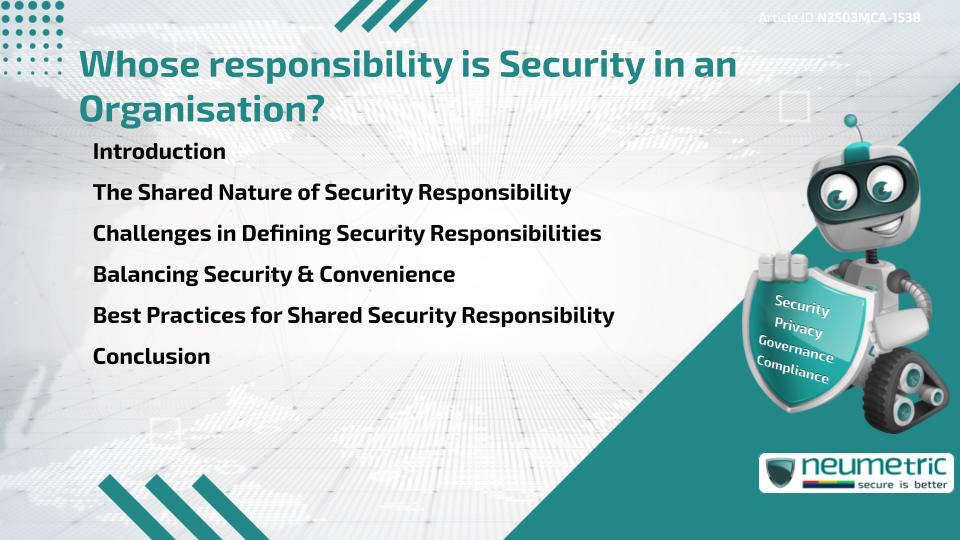 Whose responsibility is Security in an Organisation?