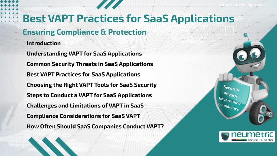 Best VAPT Practices for SaaS Applications: Ensuring Compliance & Protection