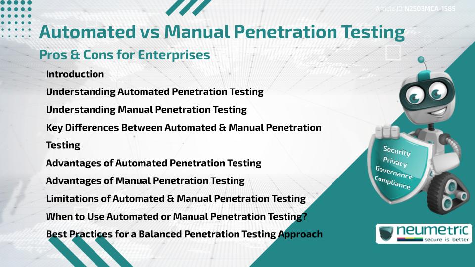 Automated vs Manual Penetration Testing: Pros & Cons for Enterprises